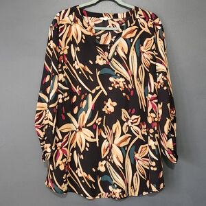 Maurices Women's 3X Bold Print Lightweight Flowy Swishy Blouse